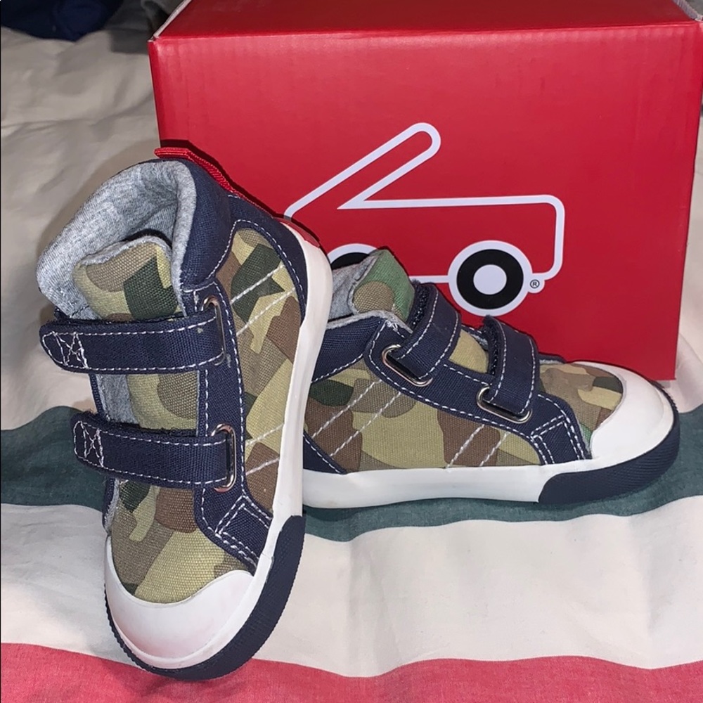 Worn Once! See Kai Run Camo High Tops